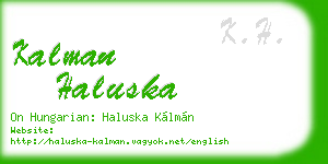 kalman haluska business card